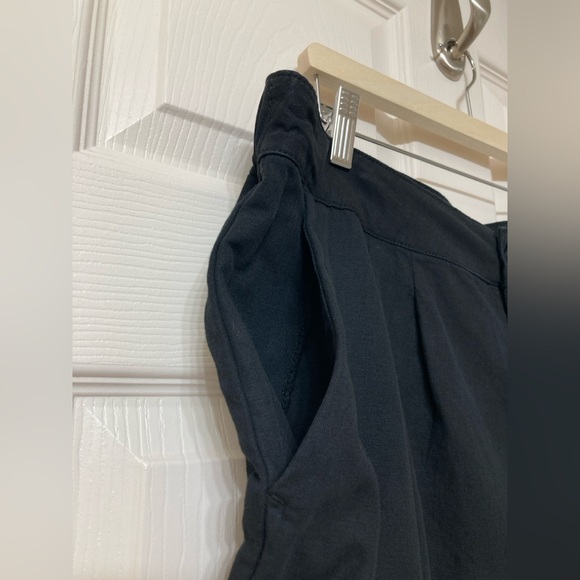 Joie Black Linen Blend High Rise Pleated Shorts XL Boho Summer Beach Coastal - Picture 5 of 10